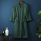 Thin Morning Robe Cotton Terry Robe For Spring And Summer Long Sleeve Waffle Bathrobe Hotel Beauty 5