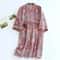 Womens Cotton Bathrobe Printed Loose Fitting Tie Up Pajamas Japanese Style Steaming Cotton Robes Fo 4