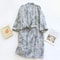 Womens Cotton Bathrobe Printed Loose Fitting Tie Up Pajamas Japanese Style Steaming Cotton Robes Fo 6