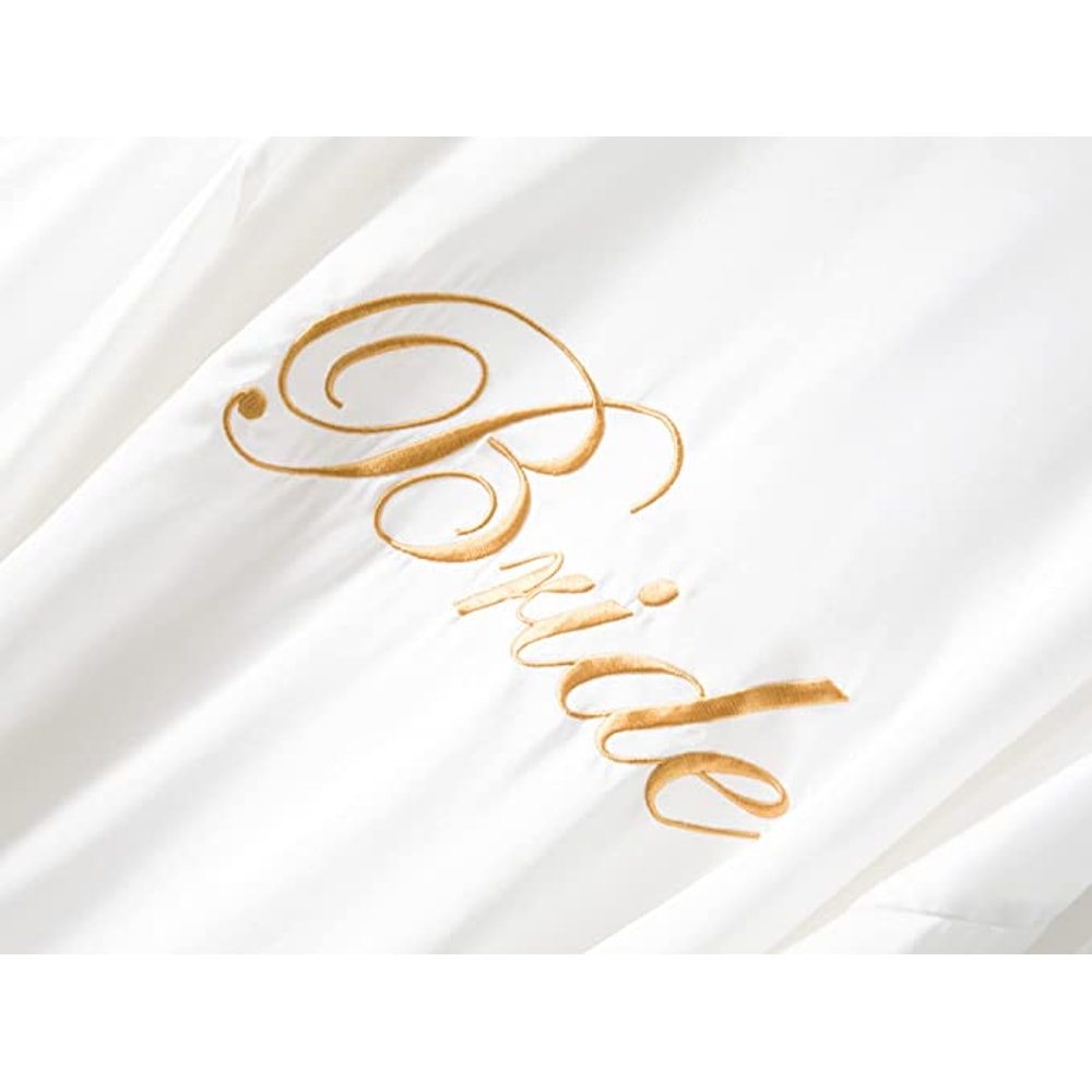 Bride Robe Wedding Bridesmaid Rose Gold Satin Lace Robe Bridal Dressing Gown Bridesmaid Gift Pajama 1