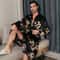 Oversized Men Pajamas Spring And Autumn Silk Bathrobes Long Sleeved Ice Silk Pajama Summer Home Clo 2