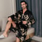 Oversized Men Pajamas Spring And Autumn Silk Bathrobes Long Sleeved Ice Silk Pajama Summer Home Clo 2