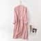 Japanese Robe For Couples New Spring And Autumn Cotton Crepe Bathrobe Men And Women Sleepwear 4