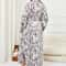 Plush Womens Imitation Rabbit Fur Bathrobe Warm Fleece Long Robes Ladies Sleepwear Nightgown Soft F 1