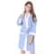 Black Cotton Waffle Men Bathrobe Gown Sleepwear Loose Casual Nightwear Sauna Spring Summer Home Wea 9