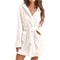 Fluffy Plush Pyjamas Sexy Winter Women Bath Robe Hooded Dressing Gown Solid Color Warm Bathrobe Fem 7