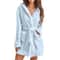 Fluffy Plush Pyjamas Sexy Winter Women Bath Robe Hooded Dressing Gown Solid Color Warm Bathrobe Fem 11