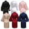 Satin Pajamas Bridesmaid Bathrobe Wedding Party Team Bride Robe Without Letters Plain Satin Pajamas 0