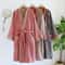 Cotton Loose Home Sleepwear Robes With Belt Multi Colors Bathrobe Womens Pajamas Clothing For Sprin 0