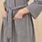 Men Women Bathrobe Waffle Knee Length Breathable Robe Transparent Summer Thin Nightgown 4