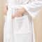 Men Women Bathrobe Waffle Knee Length Breathable Robe Transparent Summer Thin Nightgown 3