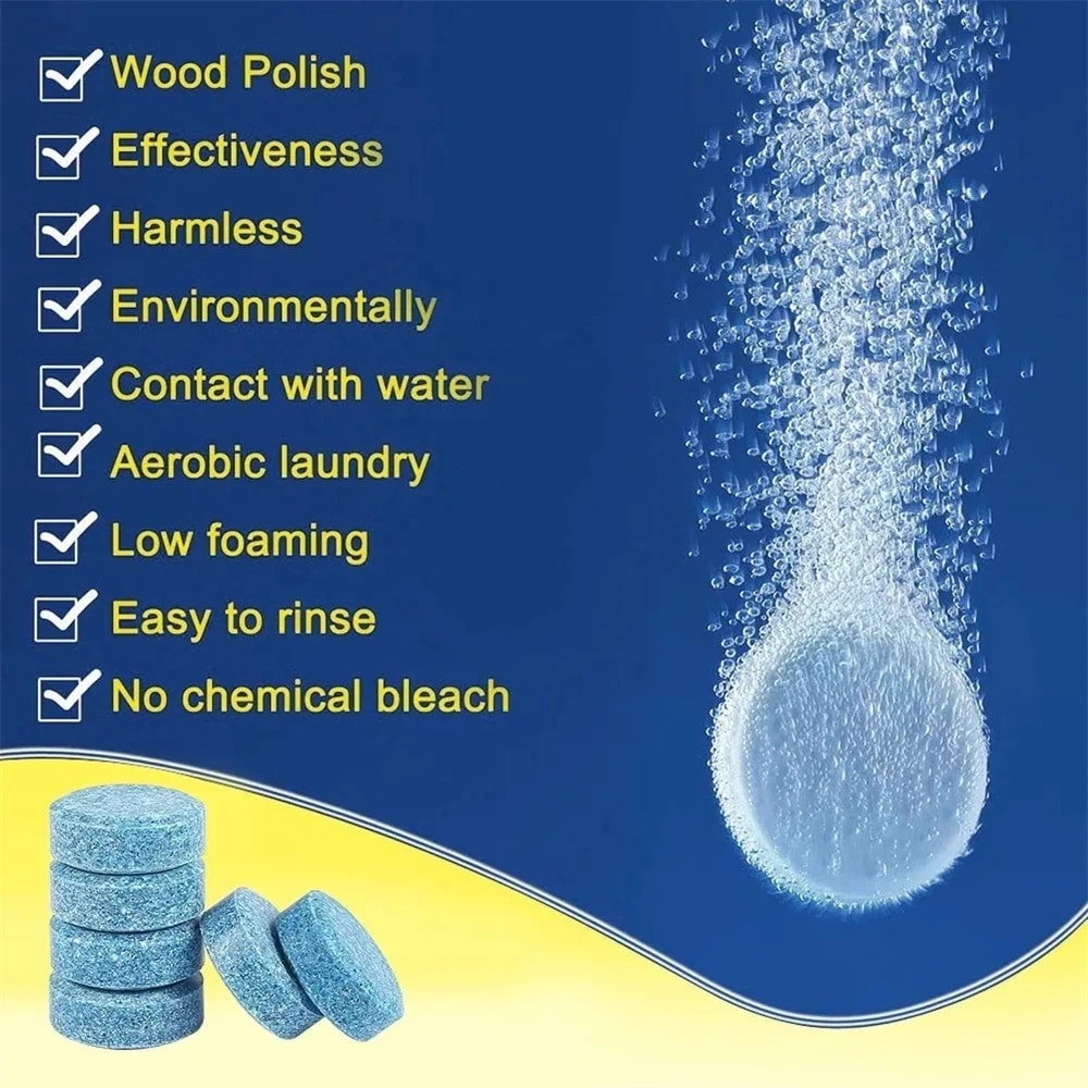 Car Windshield Glass Solid Cleaner Windscreen Wiper Effervescent Tablets Toilet Cleaning Car Access 2