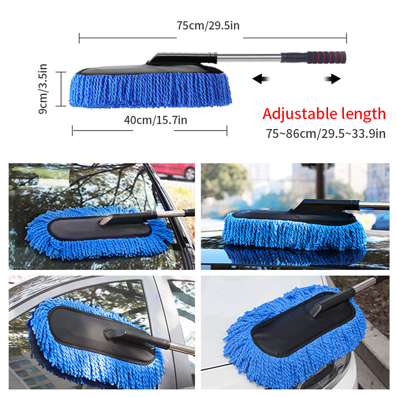 Soft Hair Microfiber Car Washing Mop Scalable Handle Dust Remover Cleaning Brush Kit For Car Detail 2
