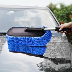 soft hair microfiber car washing mop, scalable handle dust remover, cleaning brush kit for car detailing