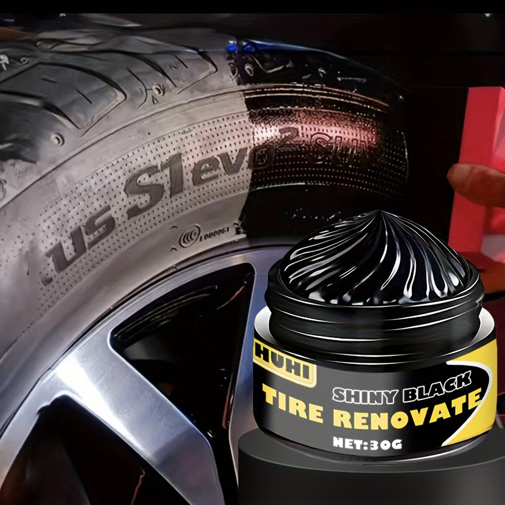 Black Shine Tire Wax LongLasting Restoration Durable Protection For Car Motorcycle Bike Tires Acc 0