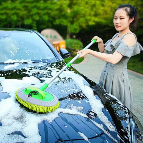Adjustable Car Cleaning Brush, Super Absorbent Car Wash Mop, Telescoping Long Handle Detailing Brush, Auto Accessories
