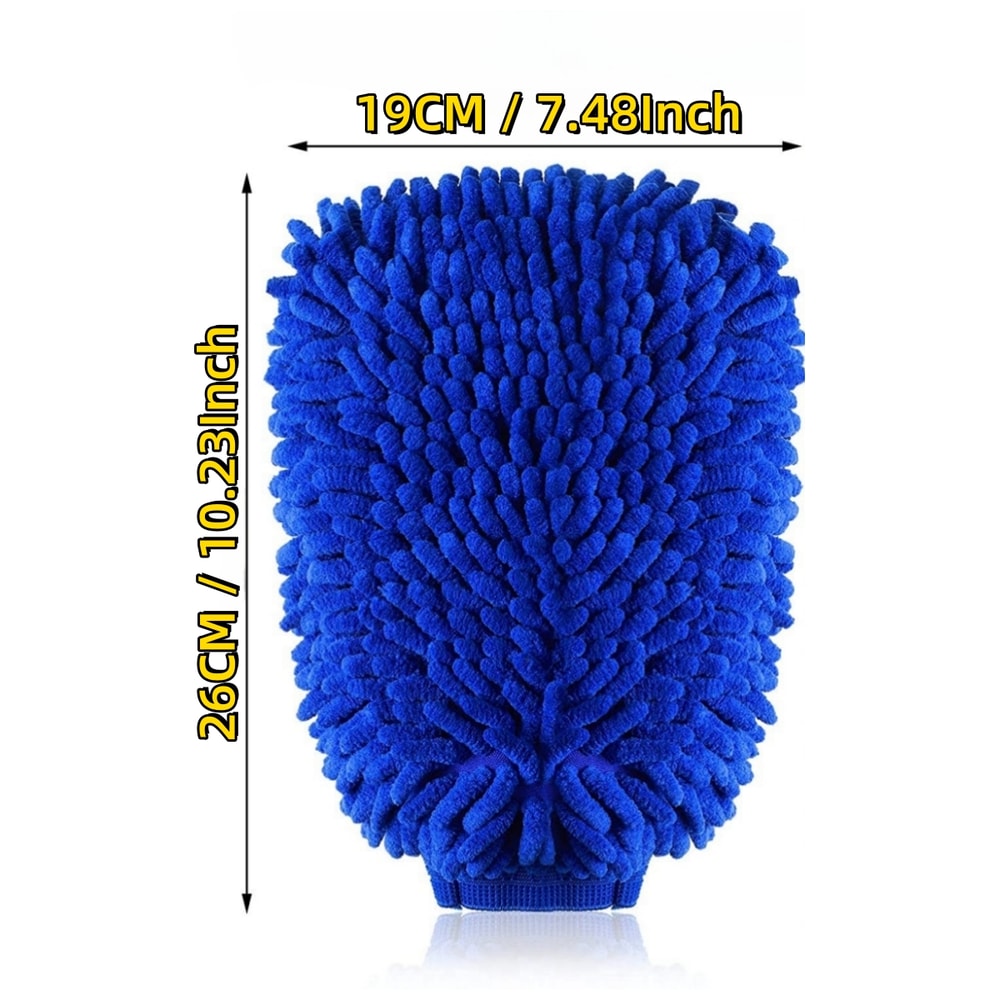 Double Sided Chenille Microfiber Car Wash Mitt Ultra Absorbent Wash Car Sponge Scratch Free Auto Gl 5