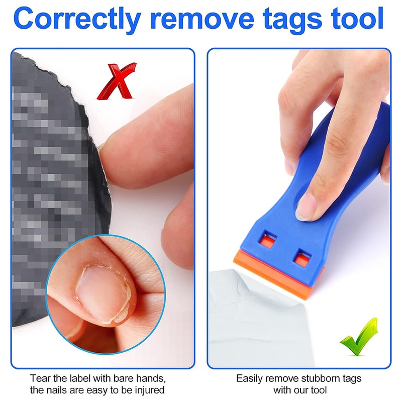 Plastic Razor Blade Scraper Tool Razor Scraper With Plastic Blades Cleaning Scraper Remover For Flo 2