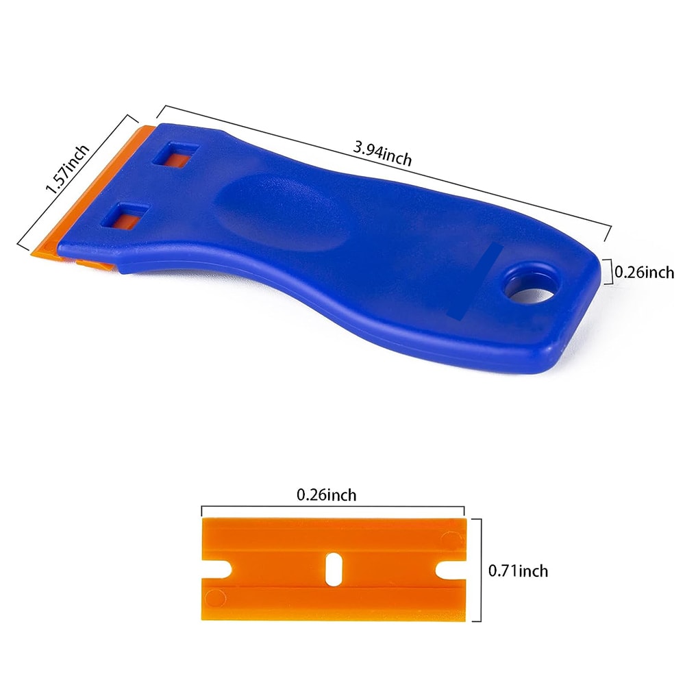 Plastic Razor Blade Scraper Tool Razor Scraper With Plastic Blades Cleaning Scraper Remover For Flo 4