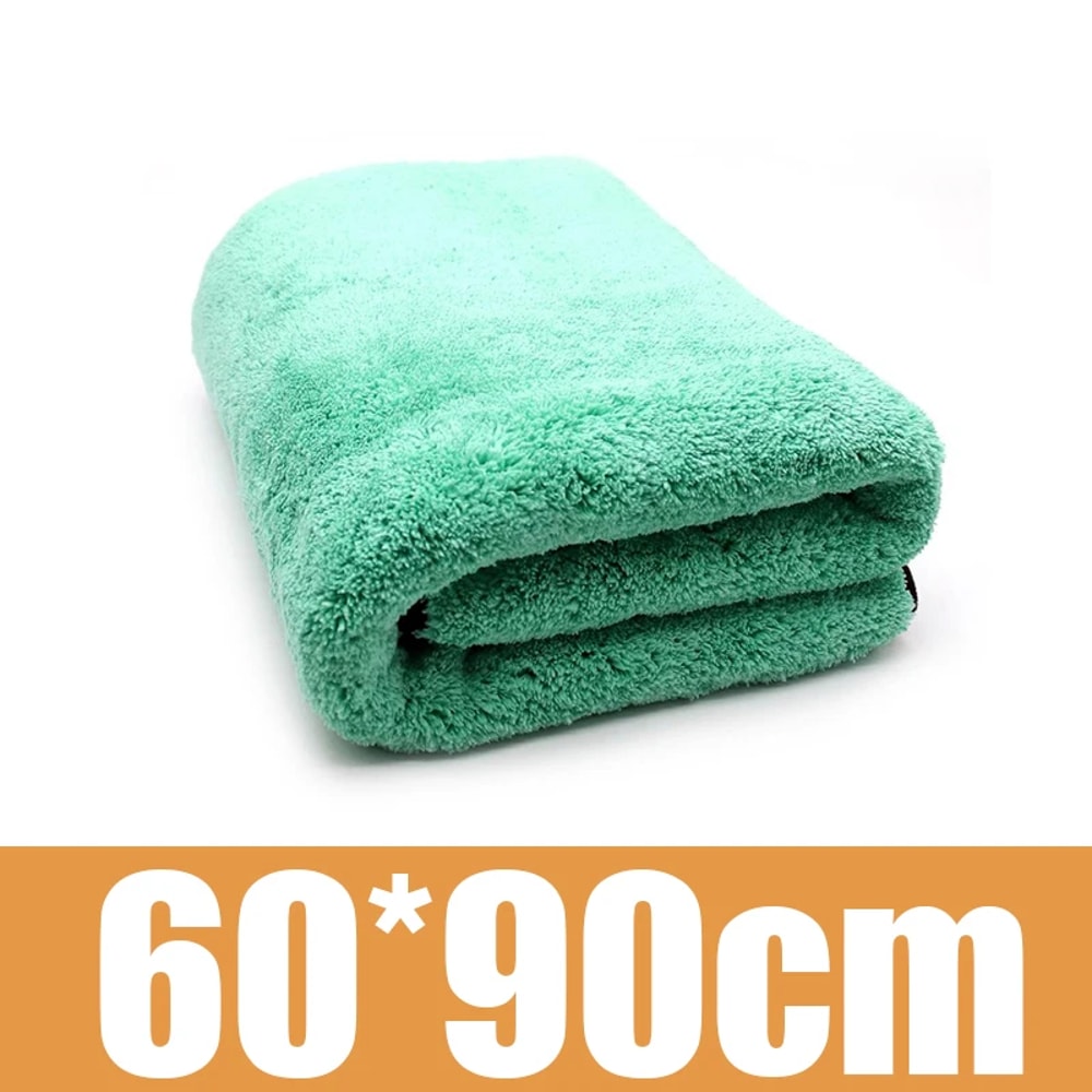 Plush Coral Fleece Car Wash Microfiber Towel Deluxe Drying Cloth For Detailing Polishing Car Care 6