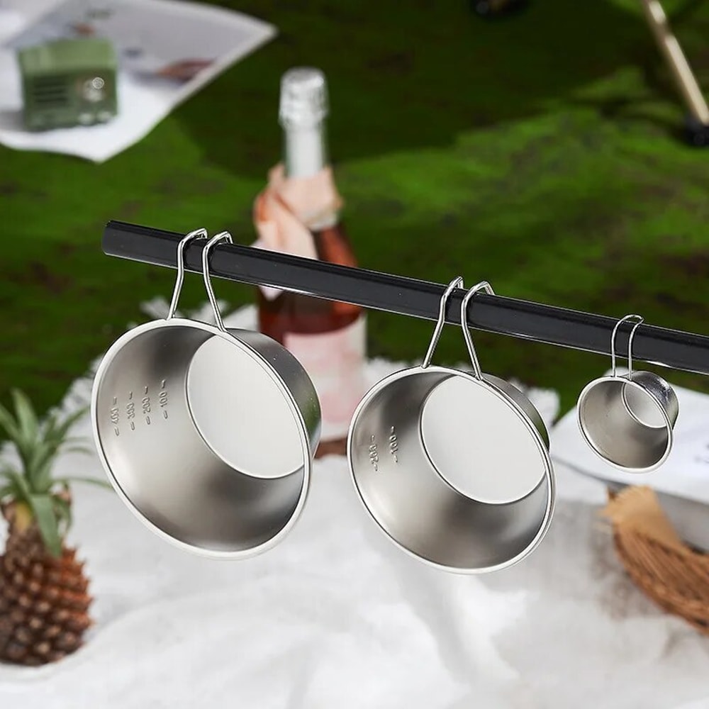 Stainless Steel Coffee Cup Outdoor Picnic Tableware Portable Hiking Tea Cup Barbecue Camping Essent 3