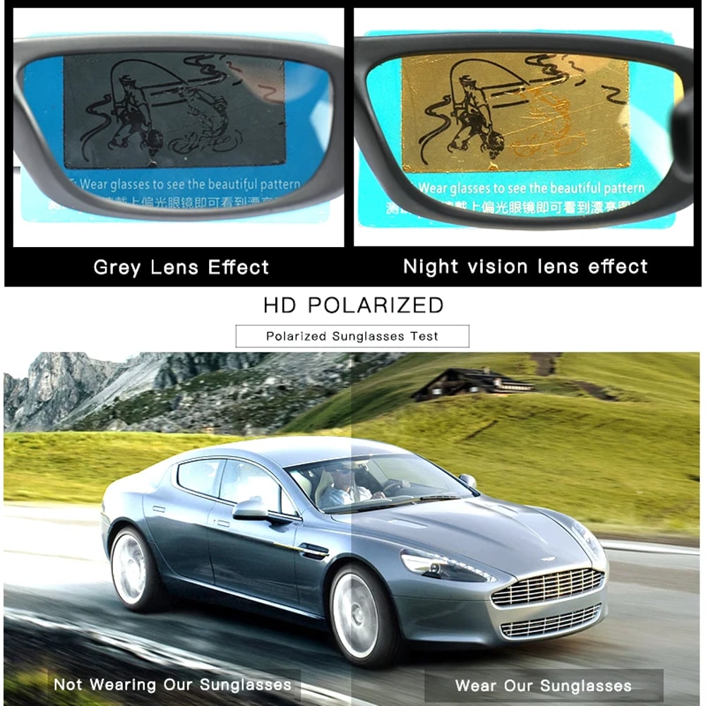 Retro Fishing Glasses Fashion Polarization Outdoor Sport Sunglasses Men Women Sunshade Eyewear For 2