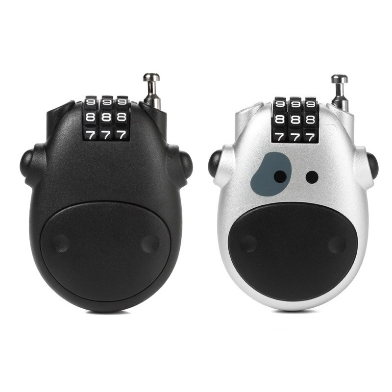 HighPrecision Bicycle Steel Cable Code Lock Telescopic Wire Rope Suitcase Helmet Car And Sled Passw 4