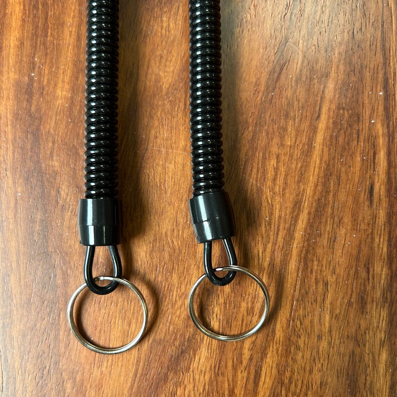 1PC Tactical Retractable Spring Elastic Rope Security Gear Tool Hiking Camping Antilost Phone Keych 4