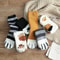 Women Winter Warm Fluffy Socks Thick Coral Fleece Home Socks Cute Animal Claw Cat Paw Footprint Fuz 2