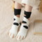 Women Winter Warm Fluffy Socks Thick Coral Fleece Home Socks Cute Animal Claw Cat Paw Footprint Fuz 4