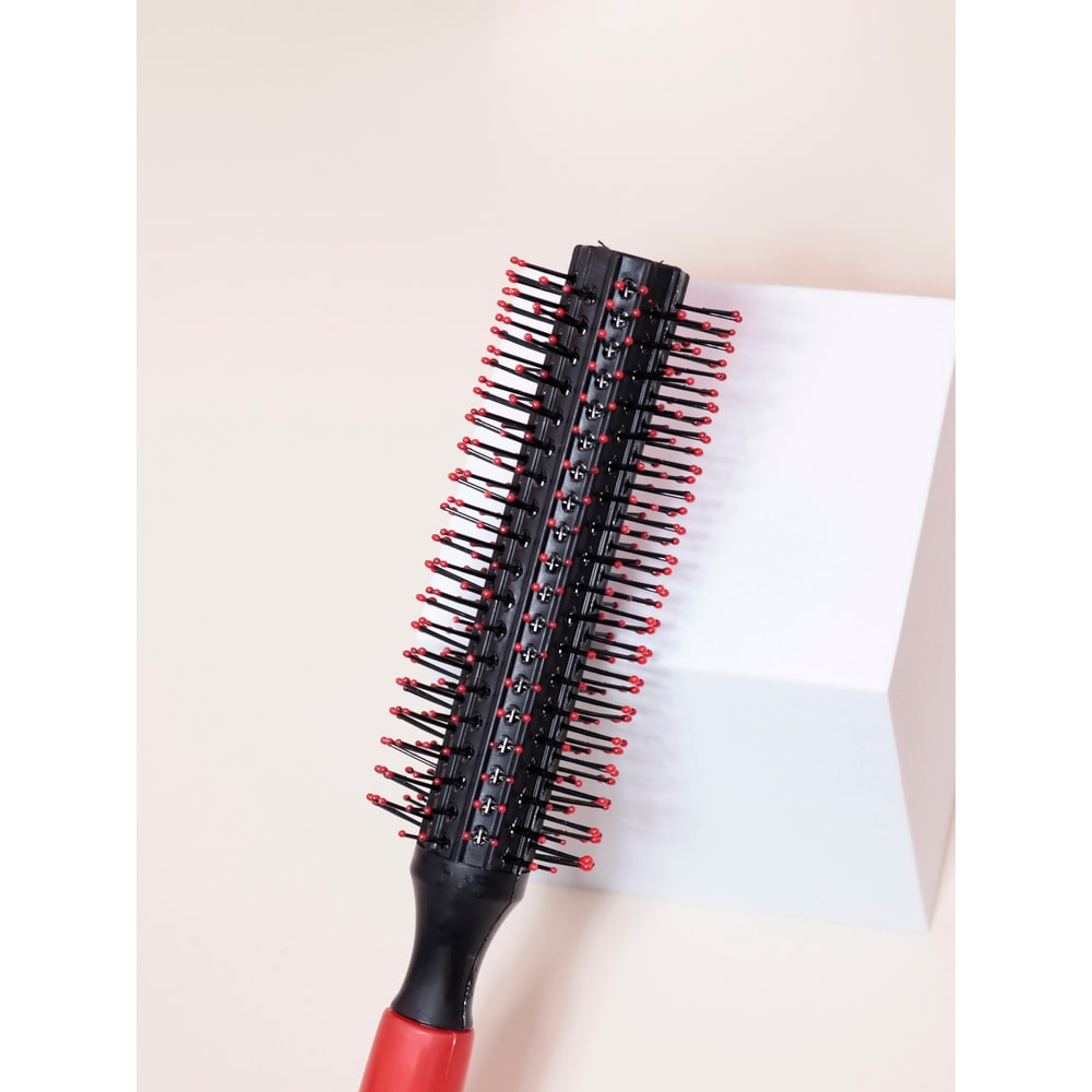 Professional AntiStatic Cylindrical Bristle Hair Styling Round Comb Nylon Teeth Roller Comb For Cur 2