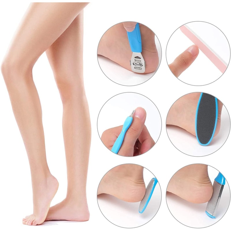 8 Piece Set Foot Octopus Fish Eye Exfoliating Heel Sharpener Heel Cramping Heel Cramping Heel Crack 0