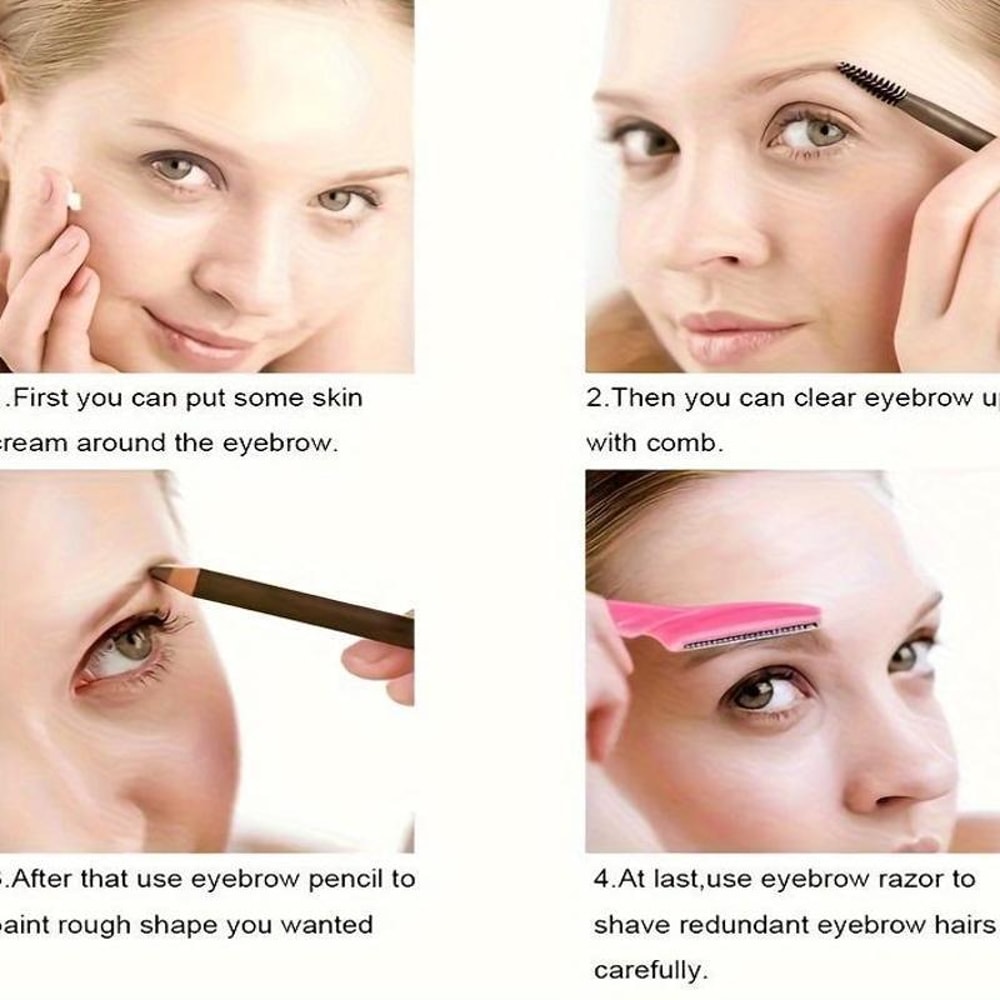 Eyebrow Shaver Set Gentle Facial Hair Trimmer Kit For Easy Grooming Smooth Skin Shaping And Care 1