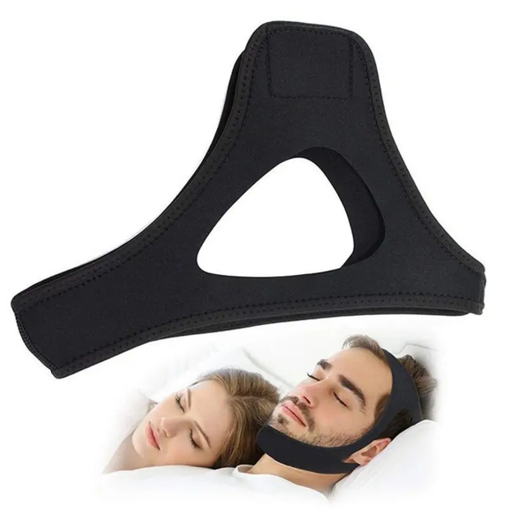 Open Mouth Anti-snoring Band, Breathing Corrective Chin Rest, Sleep Better with Anti-snoring Solution