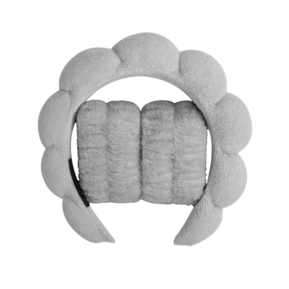Puffy Headband For Washing Face Makeup Fashion Microfiber Scrunchies Spa Bubble Headband For Shower 7