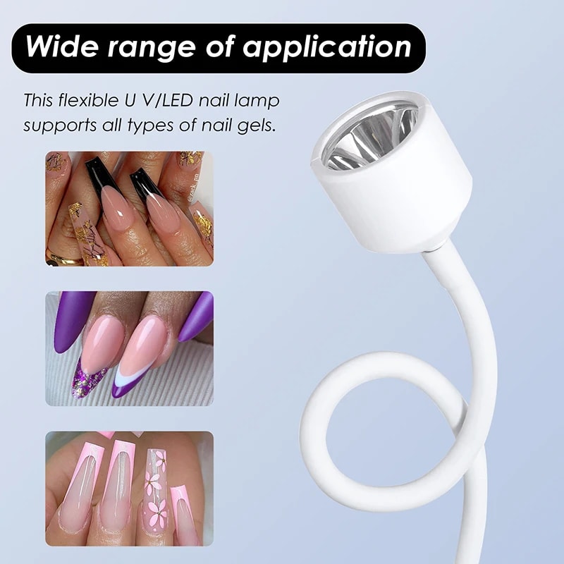 Mini Nail Dryer UV LED Lamp Foldable Desk Lamp USB Curing Lights For Gel Polish Quick Dry Nail Art 4