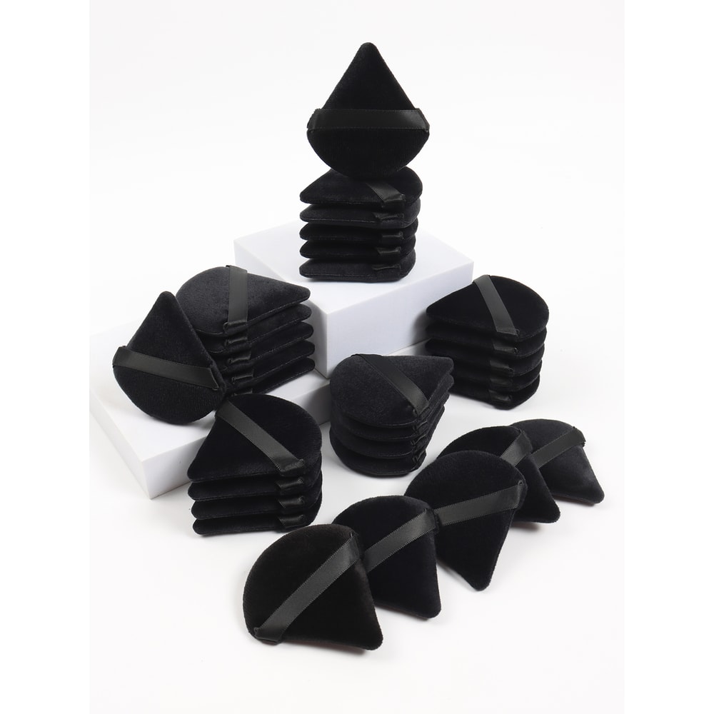 Facial Makeup Sponge Black Triangle Powder Puff Soft Velvet Cosmetics Puff Beauty Foundation MakeUp 0