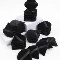 facial makeup sponge, black triangle powder puff, soft velvet cosmetics puff, beauty foundation make-up tool