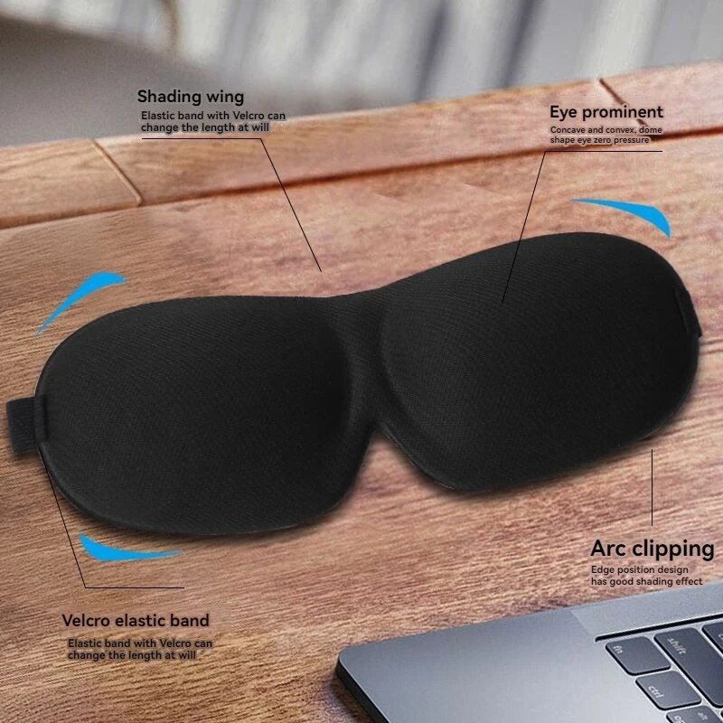 3D NonMarking ThreeDimensional Eye Mask Solid Color Sleep Mask Without Nose Blackout Mask For Stude 3