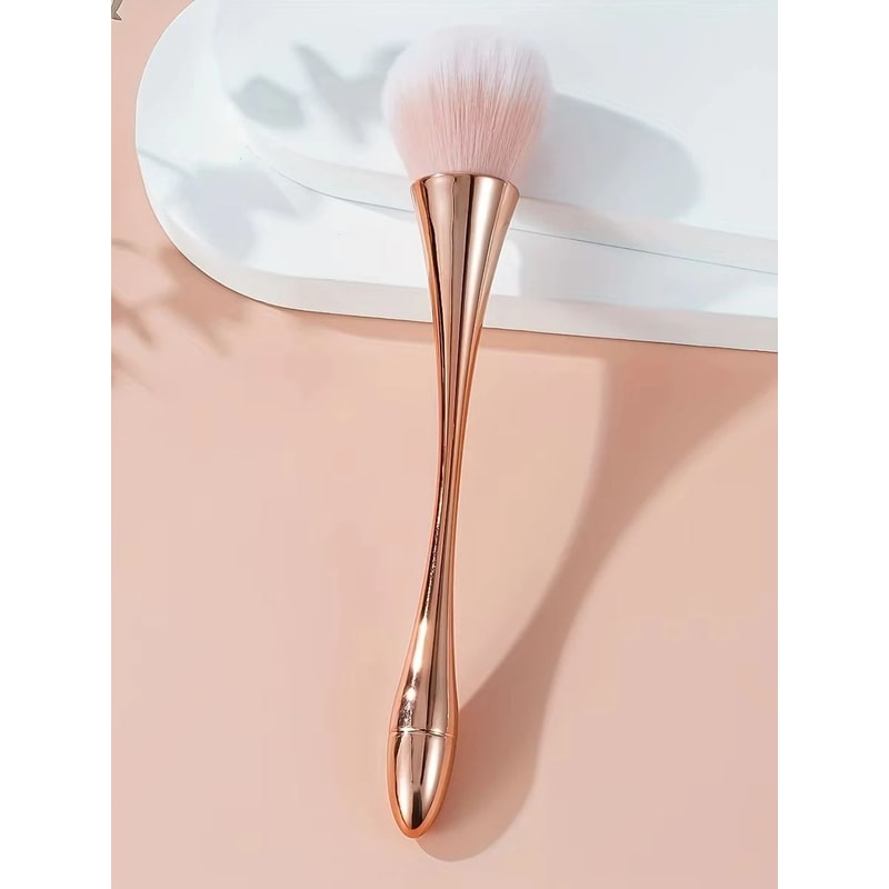 Rose Golden Fan Makeup Brush Soft Hair Cosmetic Loose Powder Brush Blush Brush Highlighting Brush F