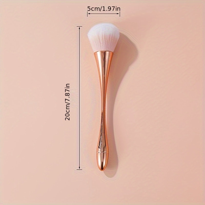 Rose Golden Fan Makeup Brush Soft Hair Cosmetic Loose Powder Brush Blush Brush Highlighting Brush F