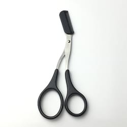 stainless steel eyebrow trimmer scissor with comb, safety eyelash scissors for men and women, face razor makeup