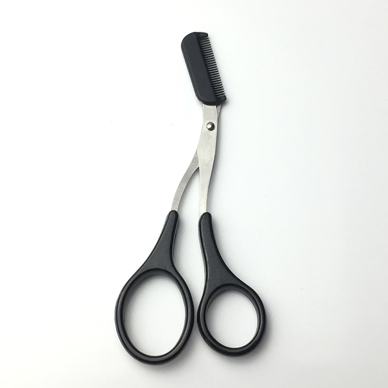 Stainless Steel Eyebrow Trimmer Scissor With Comb Safety Eyelash Scissors For Men And Women Face Ra 0