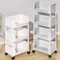 Bedroom Multilayer Storage Rack Mobile Organizer Handcart Living Room Bookshelf Kitchen Wheel Cart 3