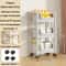 Bedroom Multilayer Storage Rack Mobile Organizer Handcart Living Room Bookshelf Kitchen Wheel Cart 4