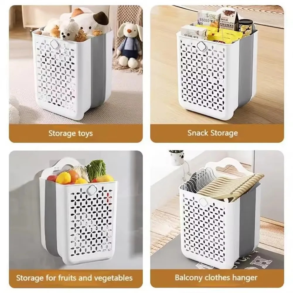 Simple And Large Capacity Storage Basket Foldable Laundry Basket For Clothing Convenient Installati 3