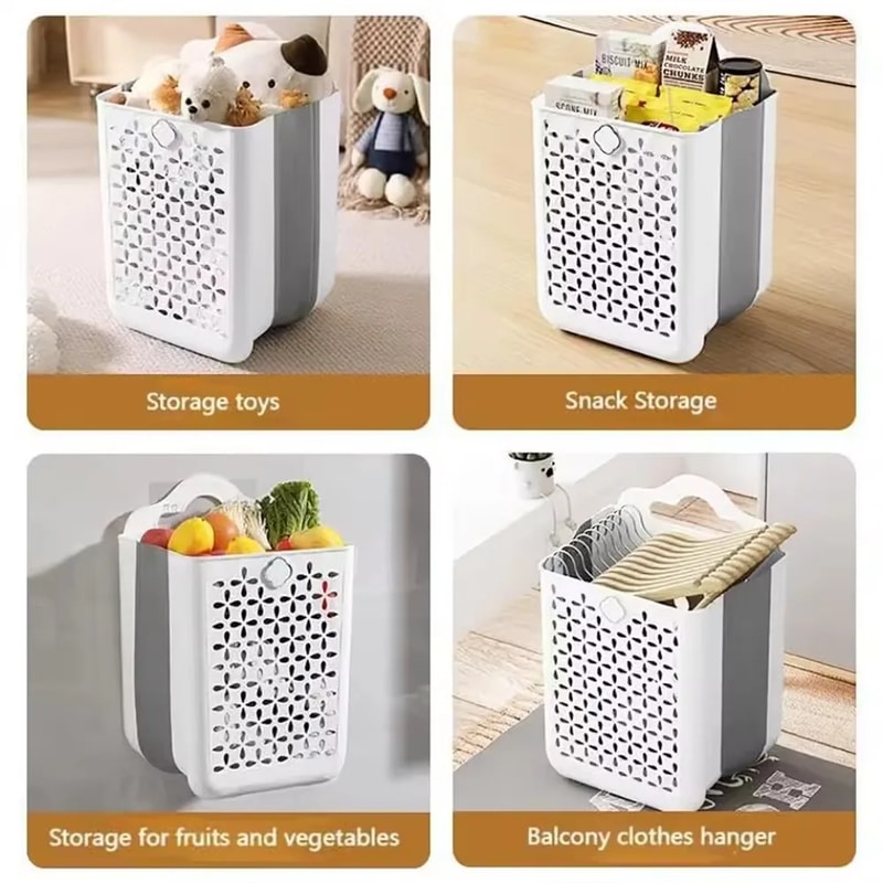 Simple And Large Capacity Storage Basket Foldable Laundry Basket For Clothing Convenient Installati 3