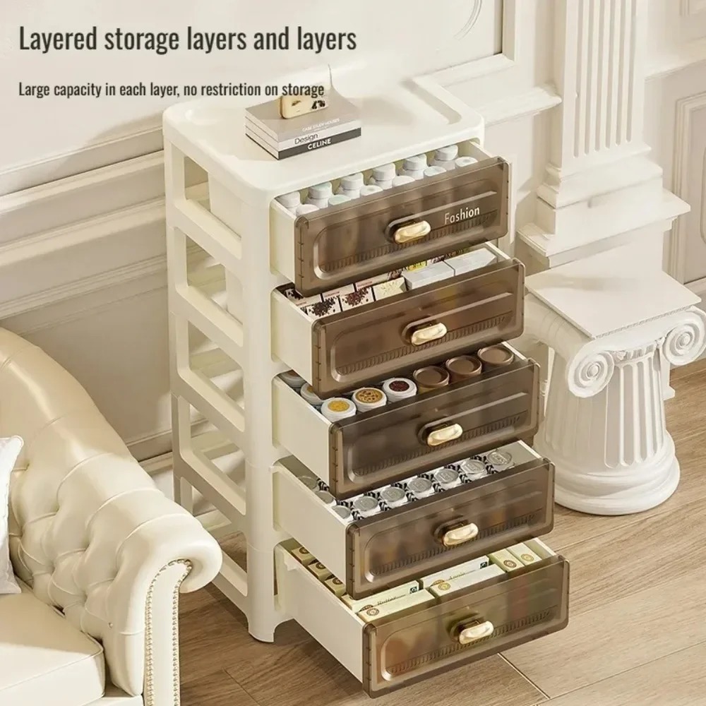 Multilayer Drawer Style Home Minimalist Storage Cabinet Snack Storage Cabinet Home Storage Cabinet 1