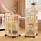 Acrylic Cream Wind Cart MultiTier Snack Trolley Storage Movable Utility Cart Toy Organizer Transpar 0
