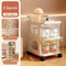 Acrylic Cream Wind Cart MultiTier Snack Trolley Storage Movable Utility Cart Toy Organizer Transpar 4